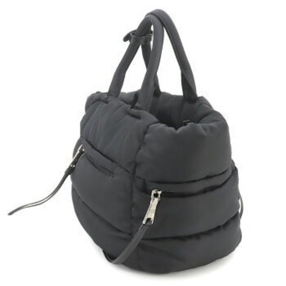 Prada Bomber Shoulder Bag nylon leather Nero Black - Picture 3 of 8